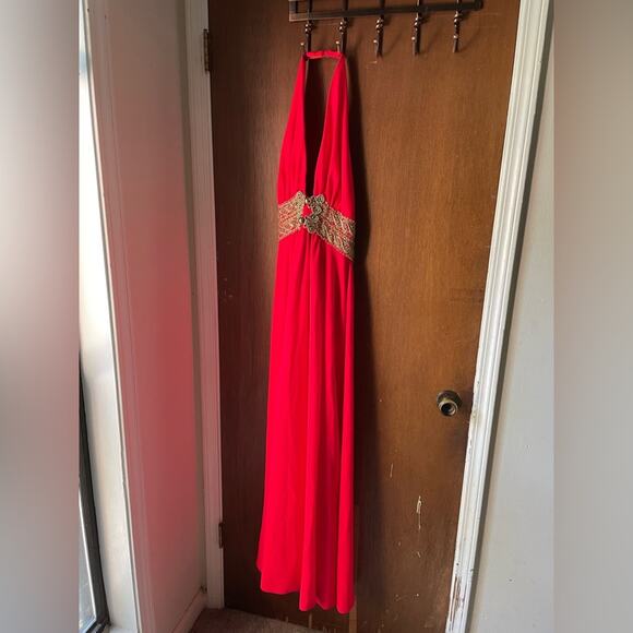 70s Mike Benet halter gown red - Picture 5 of 8